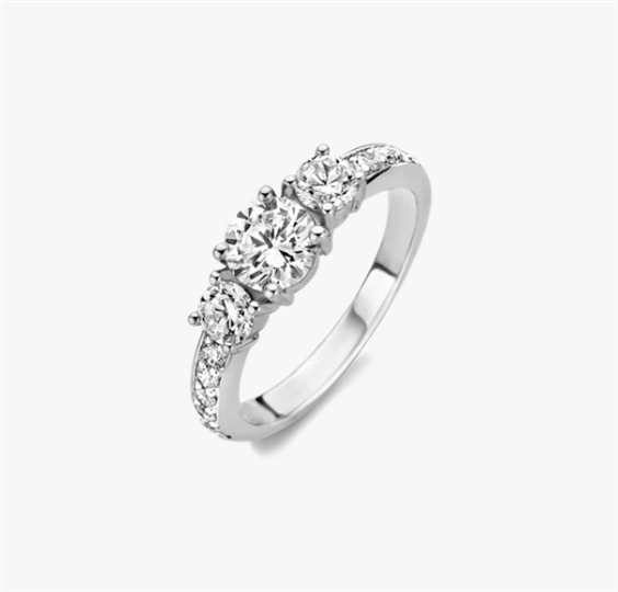 Anello Ti Sento Milano Donna TRILOGY in Argento Cubic Zirconia 12044ZI-54 - 12044ZI-54